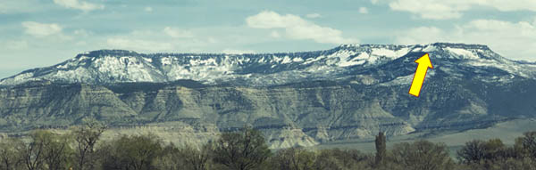 Grand Mesa with the Swan highlighted