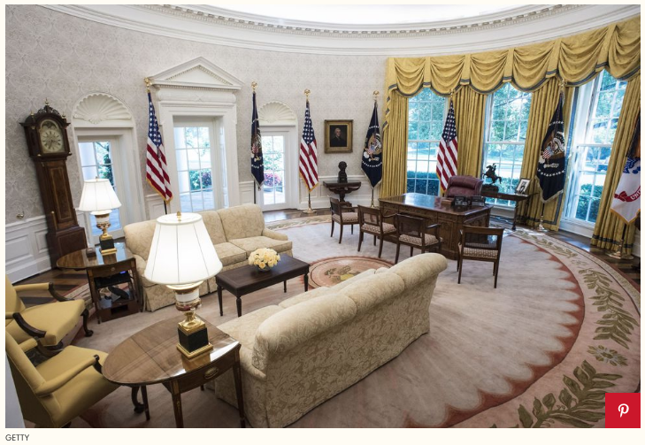 Oval Office of President Trump