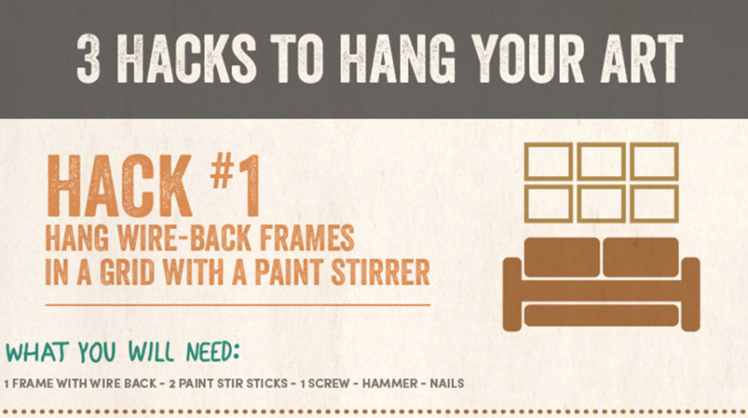 3 Hacks To Hang Your Art from WorldMarket.com