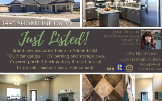 Just listed in Adobe Falls!⁣ ⁣ 1446 Shoreline Drive is a 3 bedroom, 2 bath, 4 car garage home with RV parking. Covered patios on front and back, storage closet built in, and INCREDIBLE master closets!⁣ ⁣ This home is a must see! ⁣