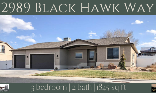 2989 Black Hawk Way is a 3 bedroom, 2 bath, 1845 square foot home in Hawks Nest Subdivision.